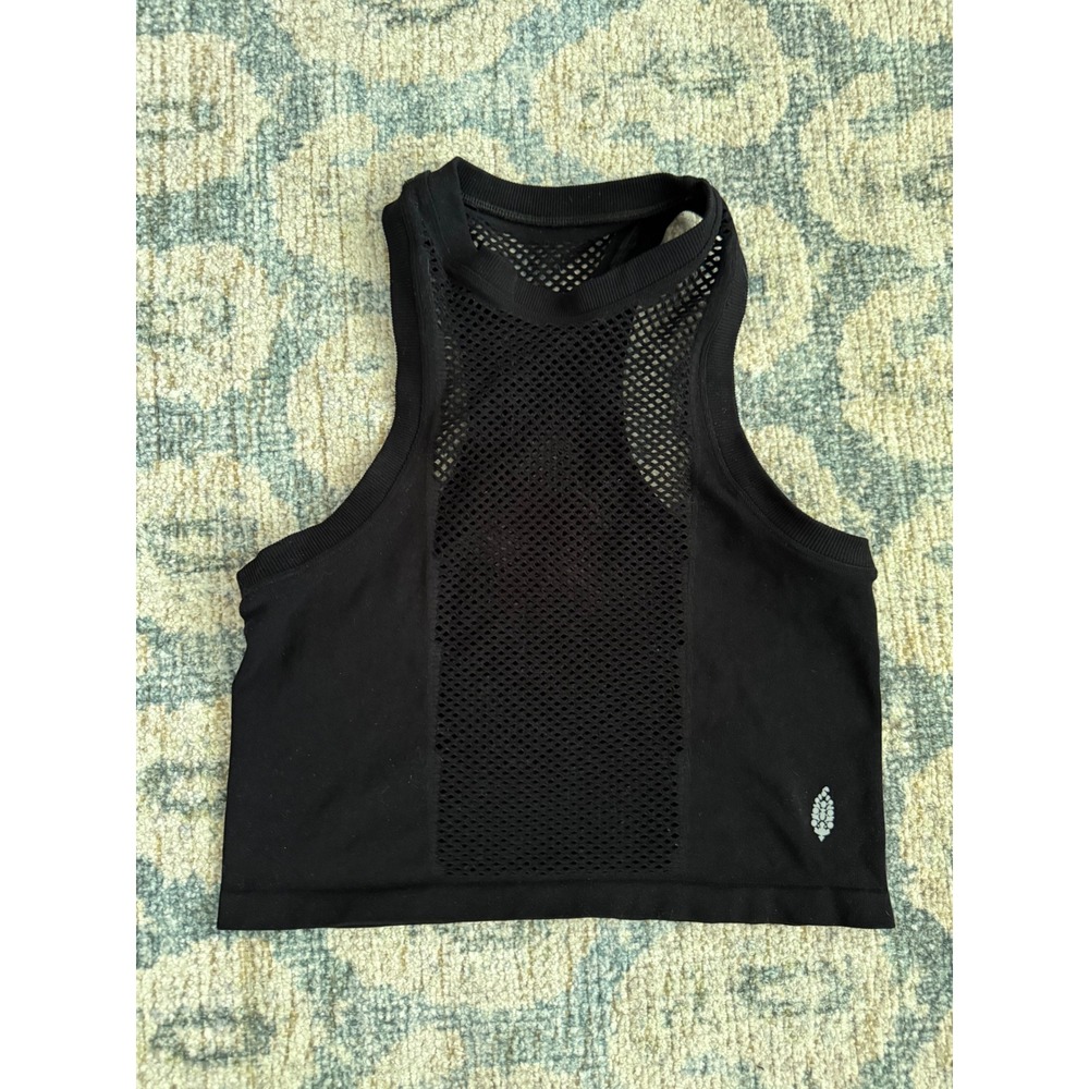 Free People Movement Mesh In Session Tank - Black XS/S Pristine Condition